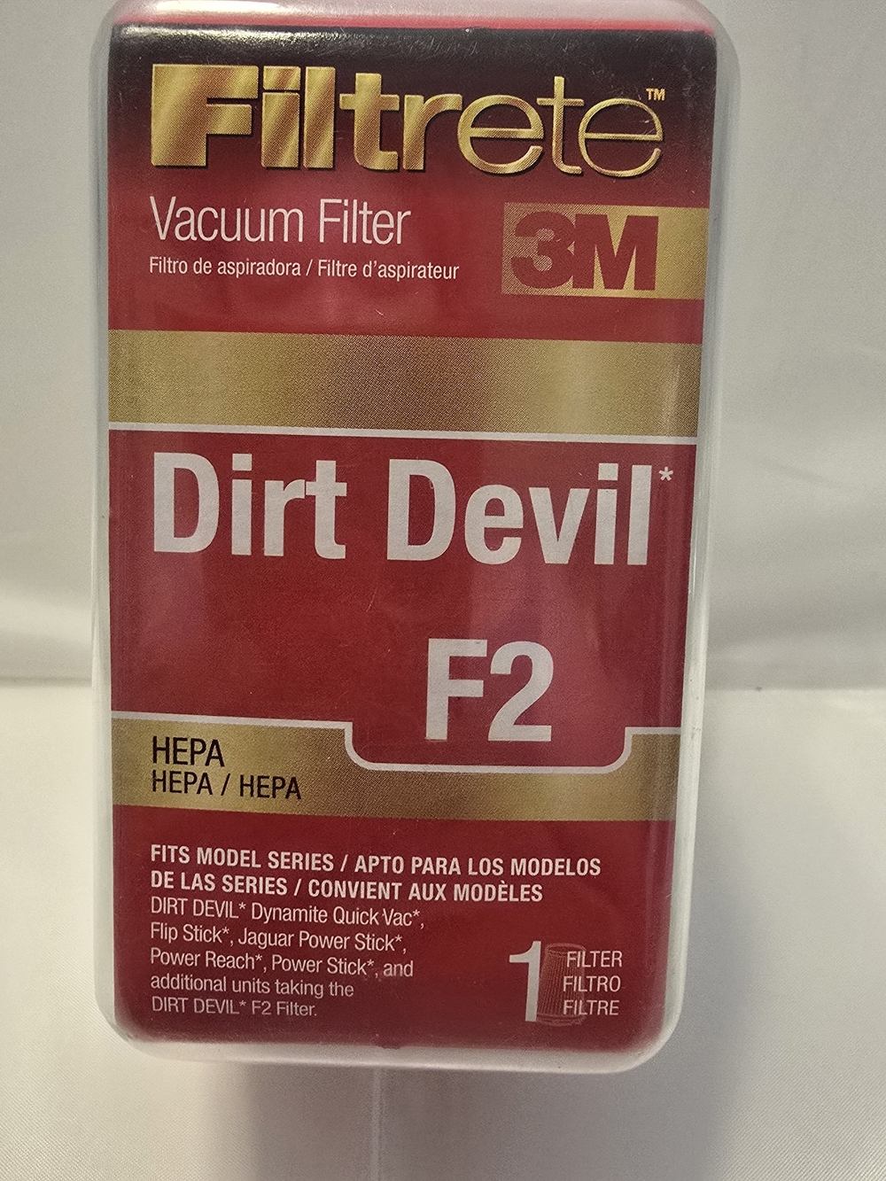3M Filtrete Dirt Devil F2 HEPA Vacuum Filter 65802A 65802Q New Sealed